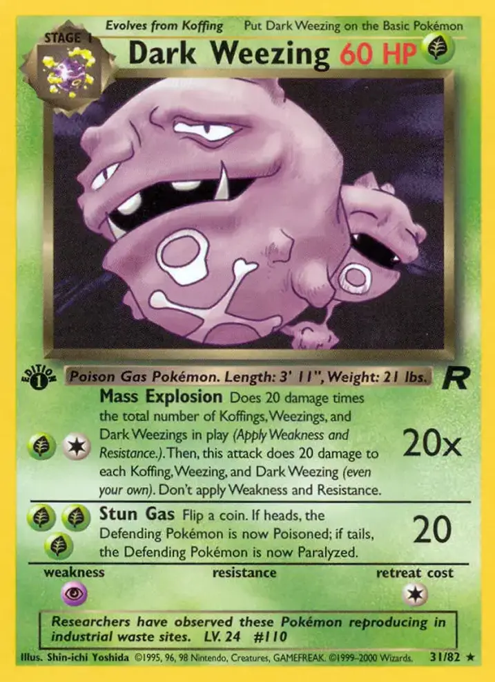 Dark Weezing  Single: Pokemon Team Rocket Einzelkarte
