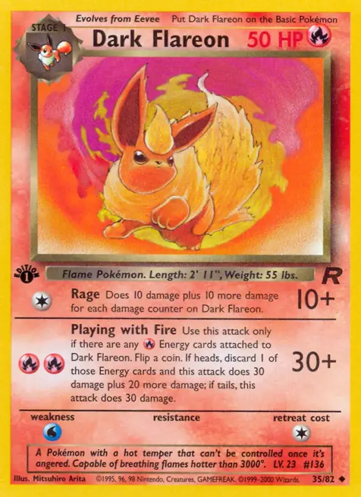 Dark Flareon  Single: Pokemon Team Rocket Einzelkarte