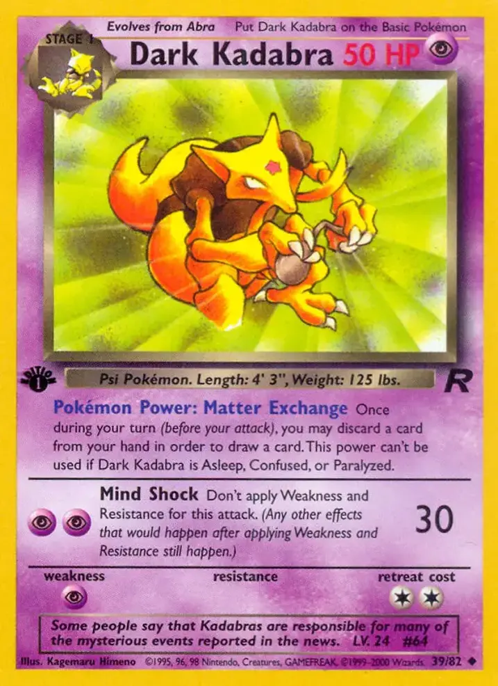Dark Kadabra  Single: Pokemon Team Rocket Einzelkarte