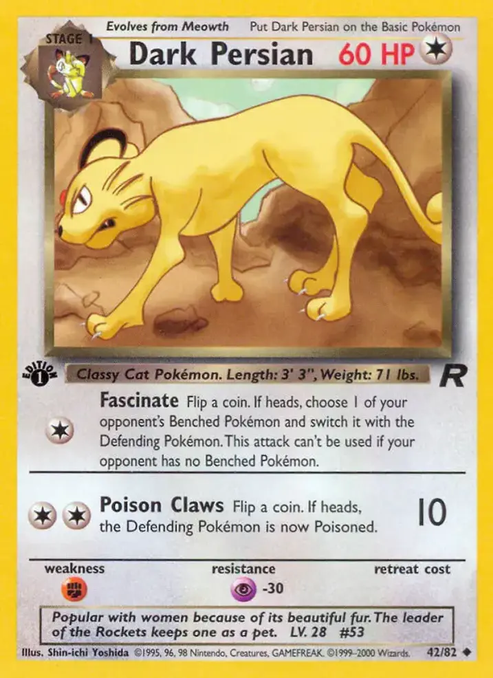 Dark Persian  Single: Pokemon Team Rocket Einzelkarte
