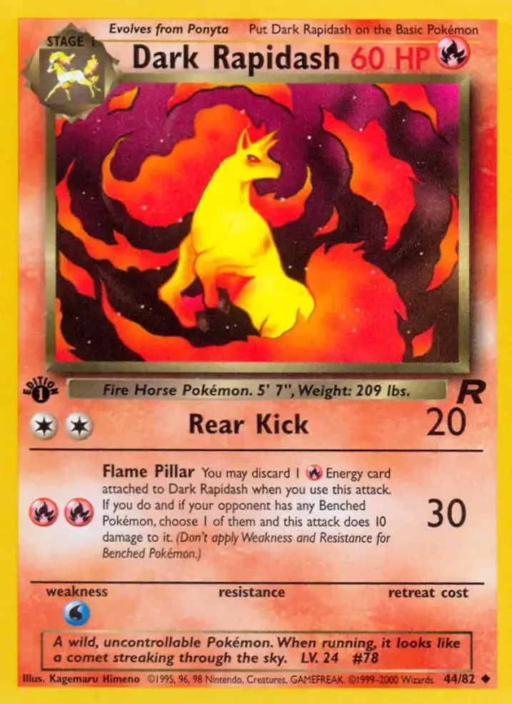 Dark Rapidash  Single: Pokemon Team Rocket Einzelkarte