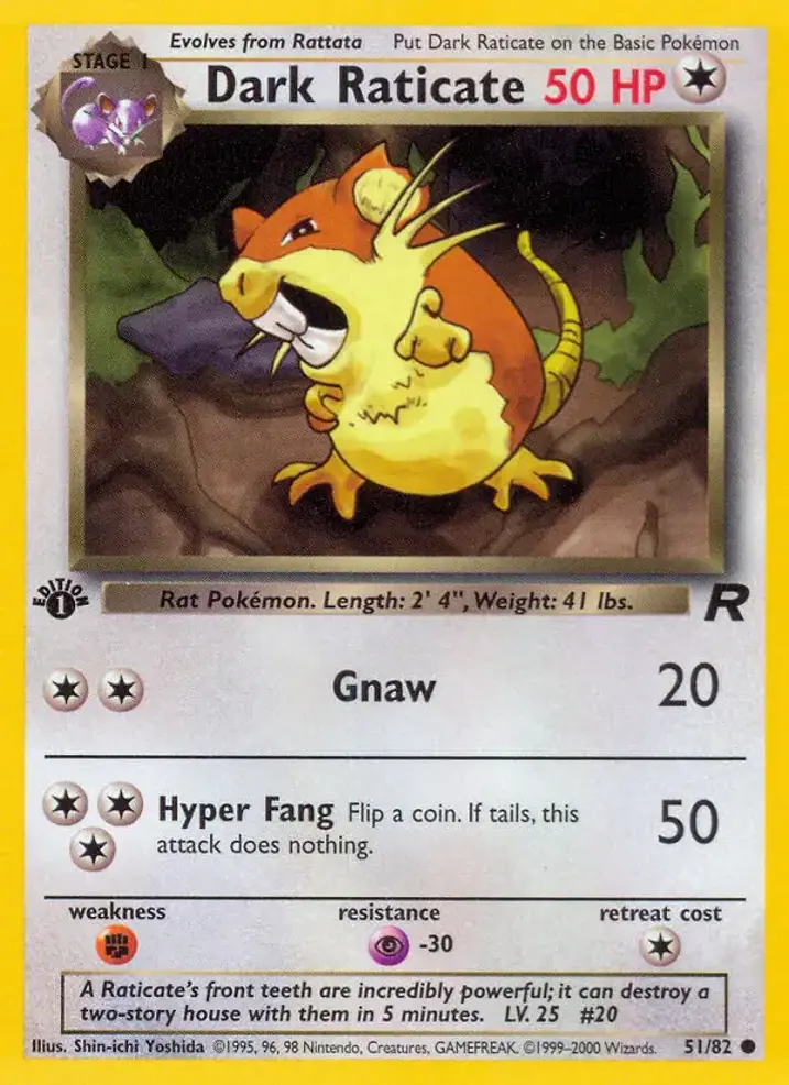 Dark Raticate  Single: Pokemon Team Rocket Einzelkarte
