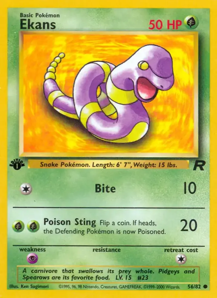Ekans  Single: Pokemon Team Rocket Einzelkarte
