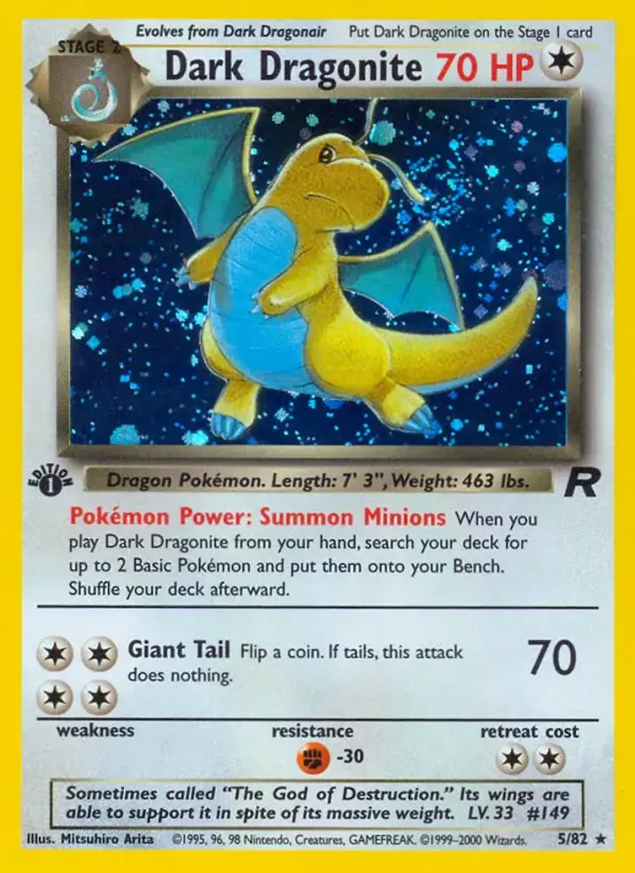 Dark Dragonite  Single: Pokemon Team Rocket Einzelkarte