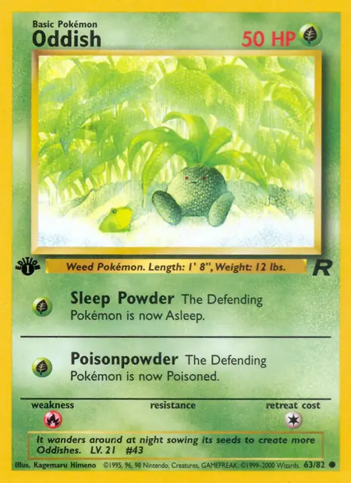 Oddish  Single: Pokemon Team Rocket Einzelkarte