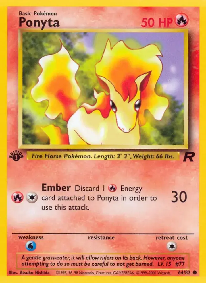Ponyta  Single: Pokemon Team Rocket Einzelkarte