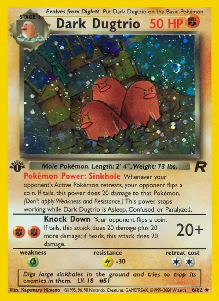 Dark Dugtrio  Single: Pokemon Team Rocket Einzelkarte