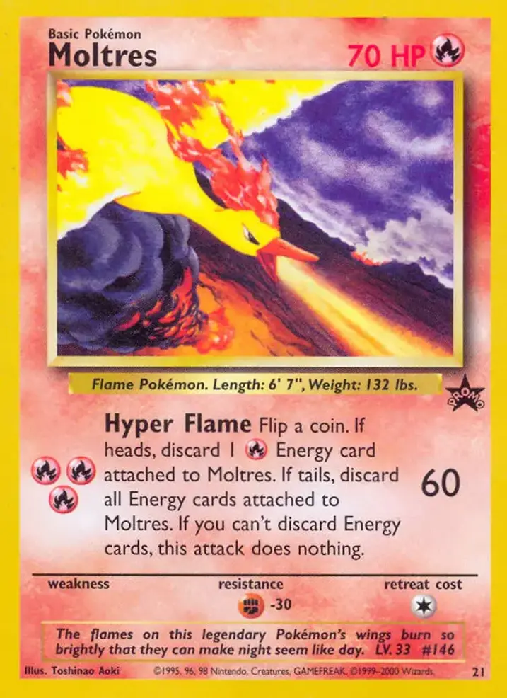Moltres  Single: Pokemon Wizards Black Star Promos Einzelkarte
