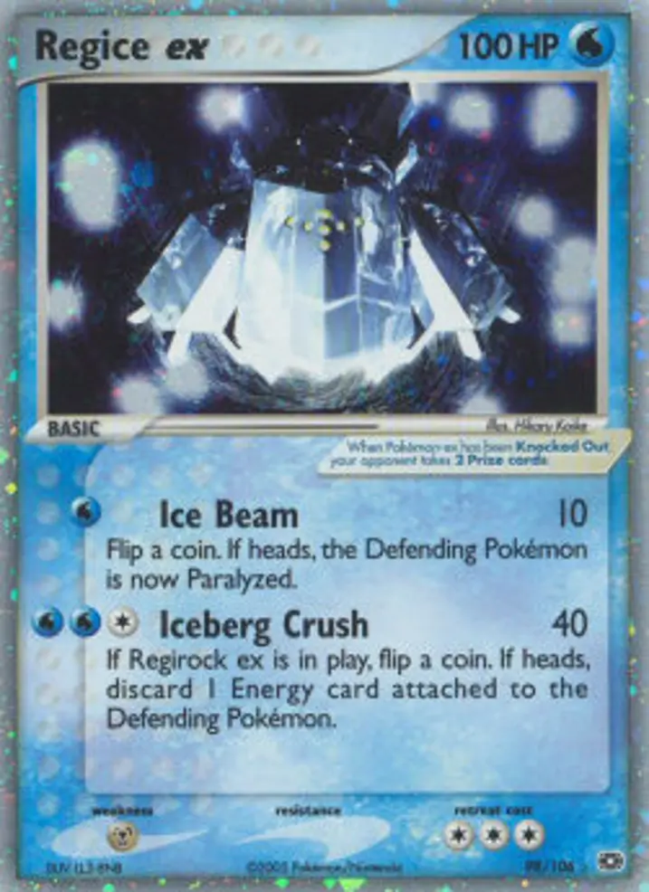 Regice ex  Single: Pokemon EX Emerald Einzelkarte