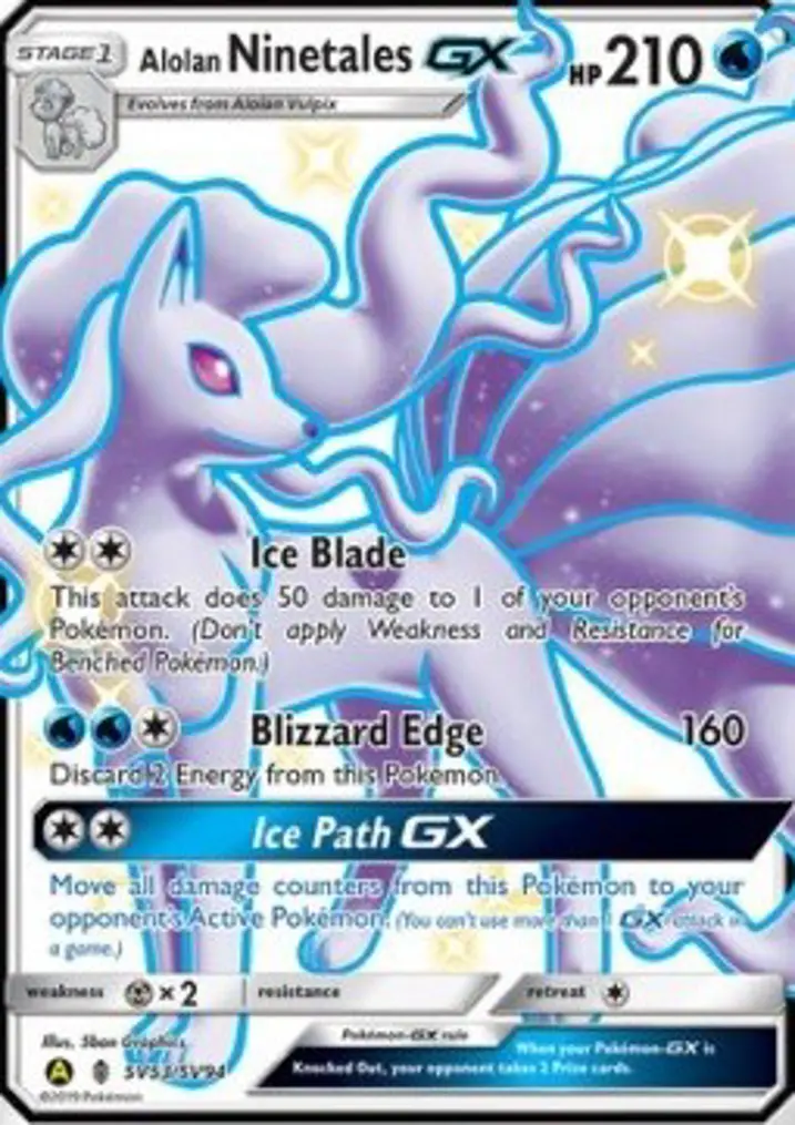 Alolan Ninetales GX  Single: Pokemon Hidden Fates Einzelkarte