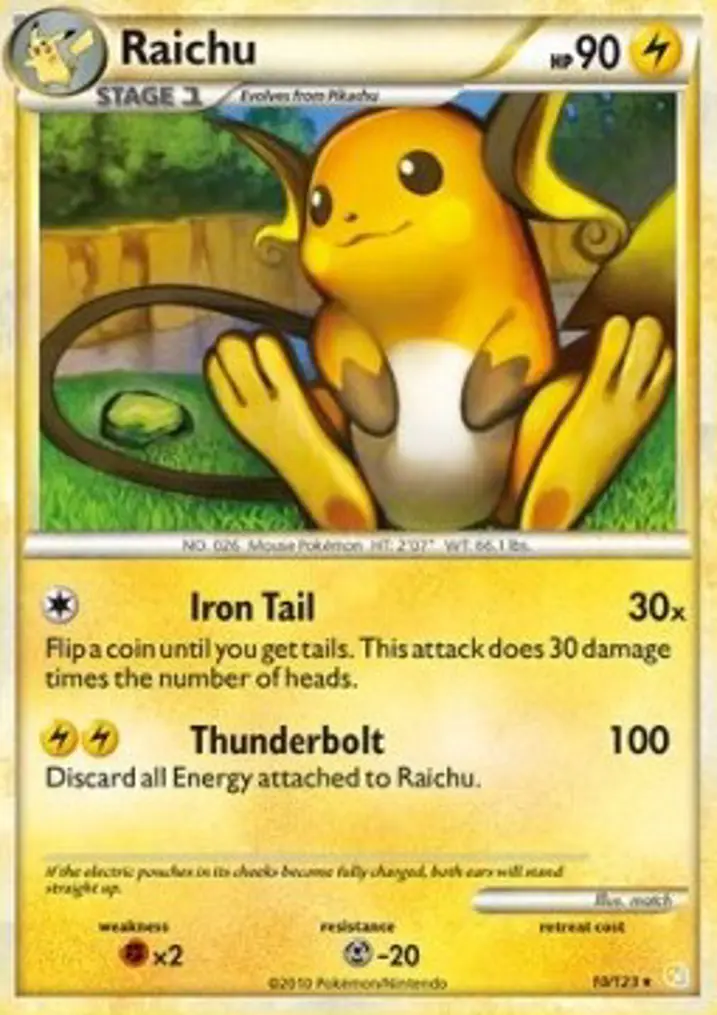 Raichu  Single: Pokemon HeartGold & SoulSilver Einzelkarte