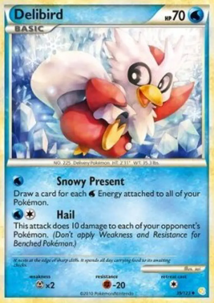 Delibird  Single: Pokemon HeartGold & SoulSilver Einzelkarte