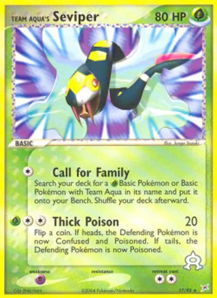 Team Aqua's Seviper  Single: Pokemon EX Team Magma vs Team Aqua Einzelkarte