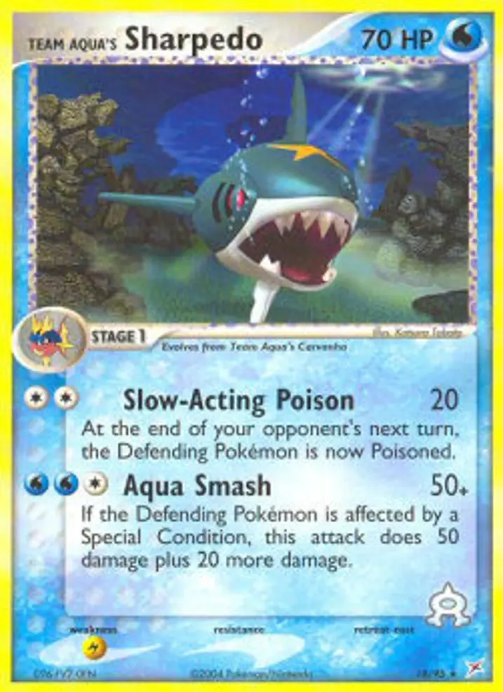 Team Aqua's Sharpedo  Single: Pokemon EX Team Magma vs Team Aqua Einzelkarte