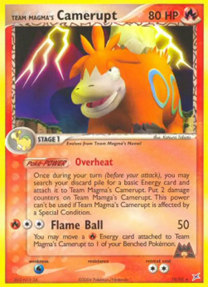 Team Magma's Camerupt  Single: Pokemon EX Team Magma vs Team Aqua Einzelkarte