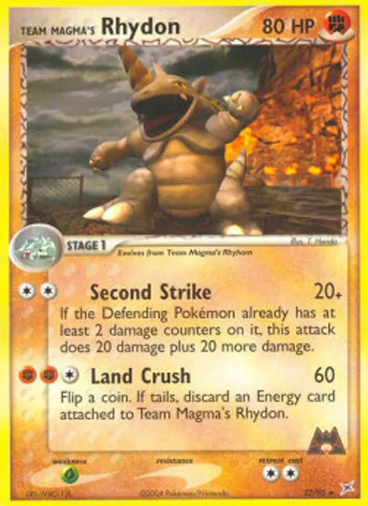 Team Magma's Rhydon  Single: Pokemon EX Team Magma vs Team Aqua Einzelkarte
