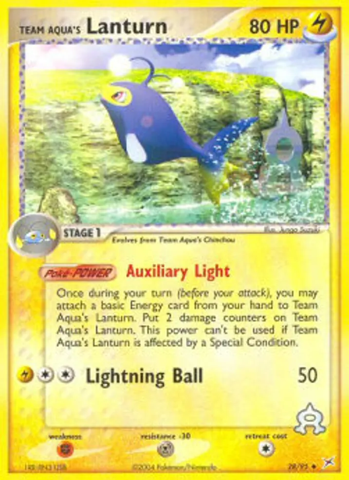 Team Aqua's Lanturn  Single: Pokemon EX Team Magma vs Team Aqua Einzelkarte