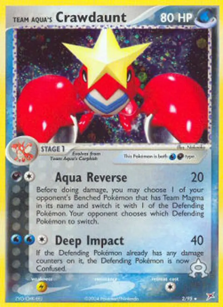 Team Aqua's Crawdaunt  Single: Pokemon EX Team Magma vs Team Aqua Einzelkarte