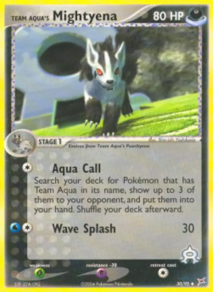 Team Aqua's Mightyena  Single: Pokemon EX Team Magma vs Team Aqua Einzelkarte