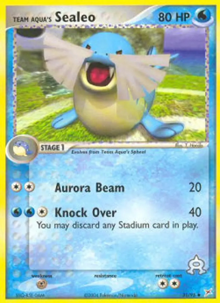 Team Aqua's Sealeo  Single: Pokemon EX Team Magma vs Team Aqua Einzelkarte