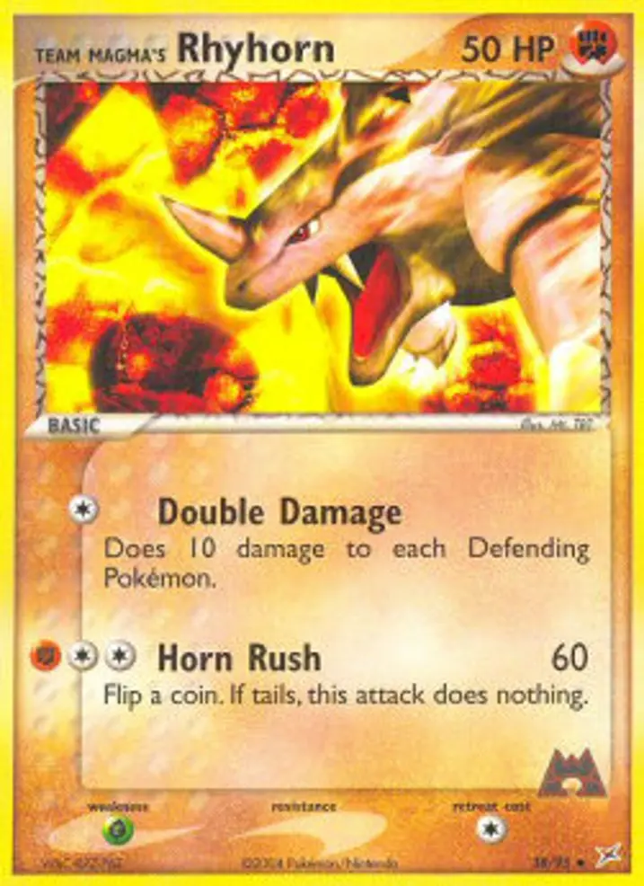 Team Magma's Rhyhorn  Single: Pokemon EX Team Magma vs Team Aqua Einzelkarte