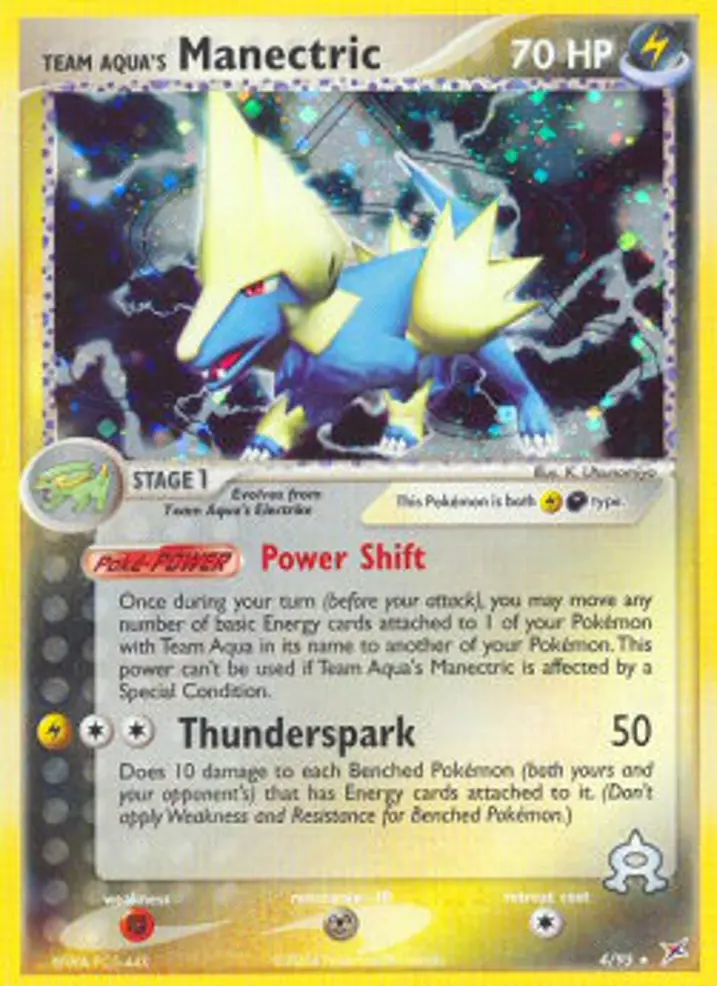 Team Aqua's Manectric  Single: Pokemon EX Team Magma vs Team Aqua Einzelkarte