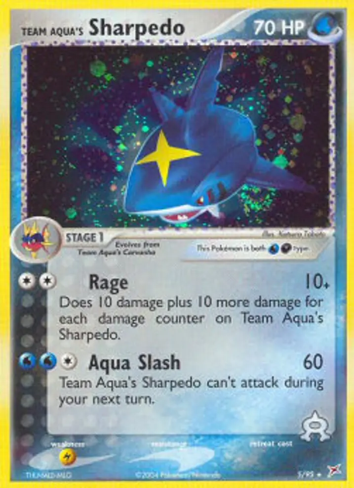 Team Aqua's Sharpedo  Single: Pokemon EX Team Magma vs Team Aqua Einzelkarte