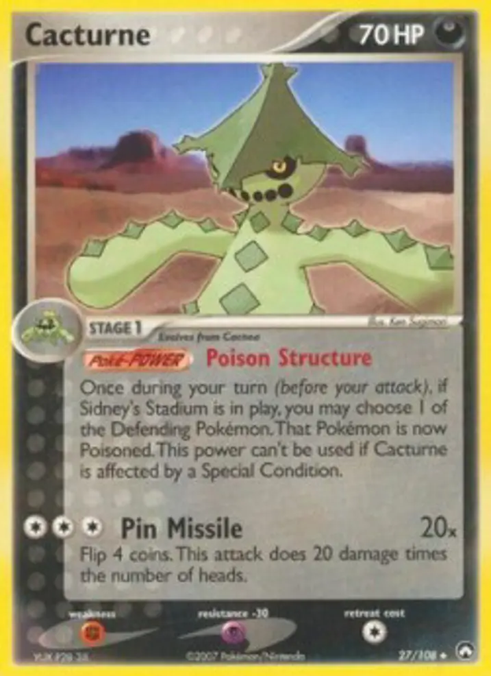 Cacturne  Single: Pokemon EX Power Keepers Einzelkarte