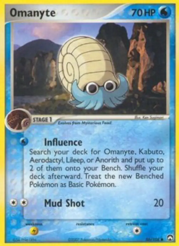 Omanyte  Single: Pokemon EX Power Keepers Einzelkarte
