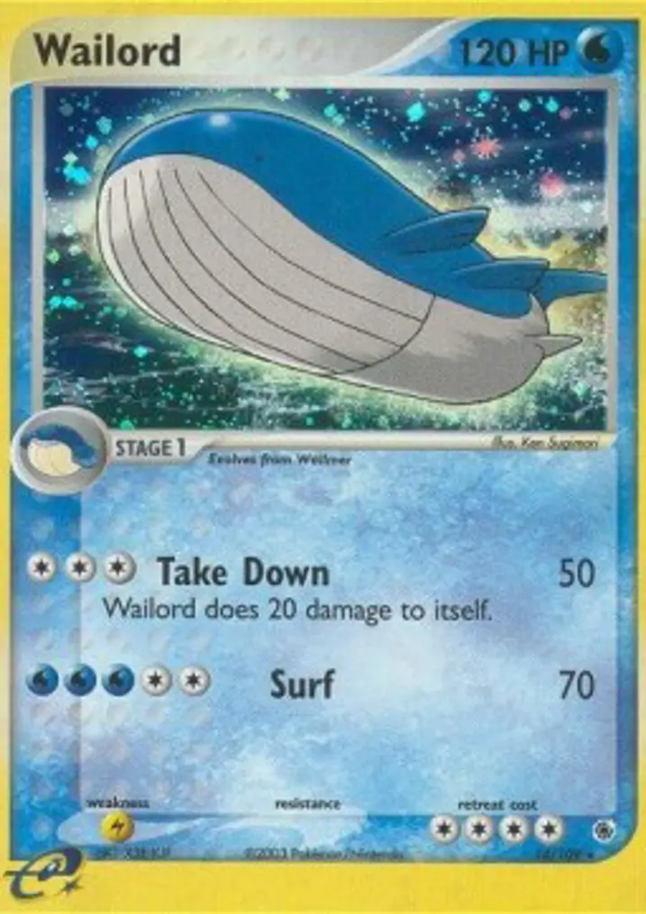Wailord  Single: Pokemon EX Ruby & Sapphire Einzelkarte