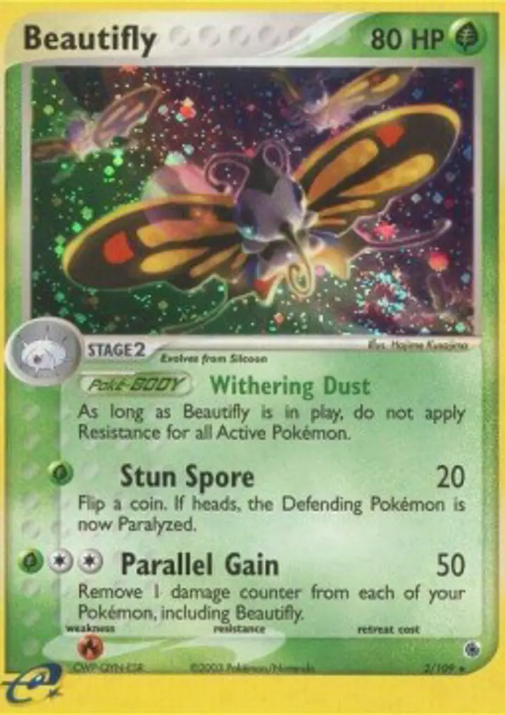 Beautifly  Single: Pokemon EX Ruby & Sapphire Einzelkarte
