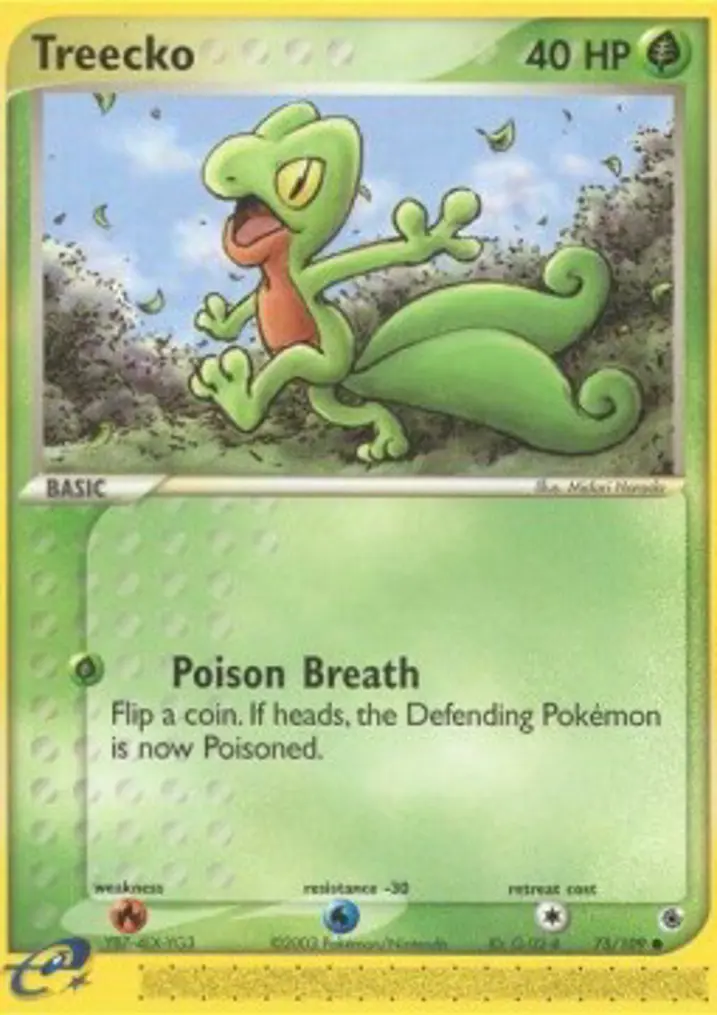 Treecko  Single: Pokemon EX Ruby & Sapphire Einzelkarte