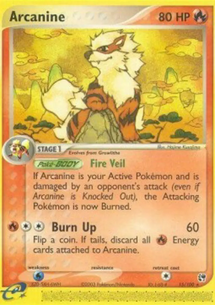 Arcanine  Single: Pokemon EX Sandstorm Einzelkarte