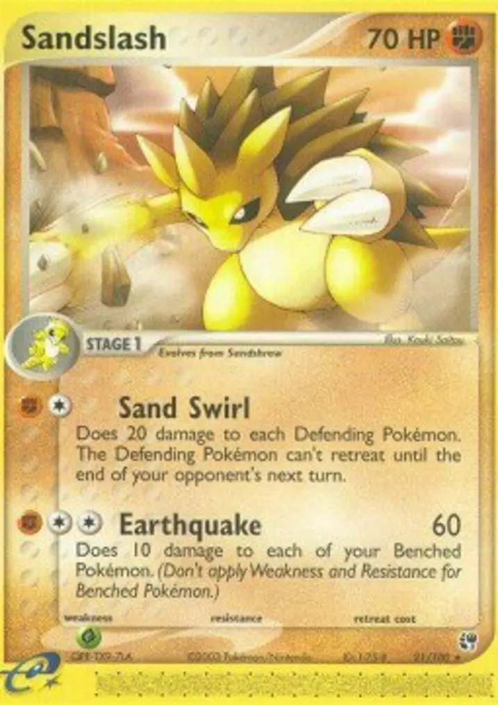 Sandslash  Single: Pokemon EX Sandstorm Einzelkarte