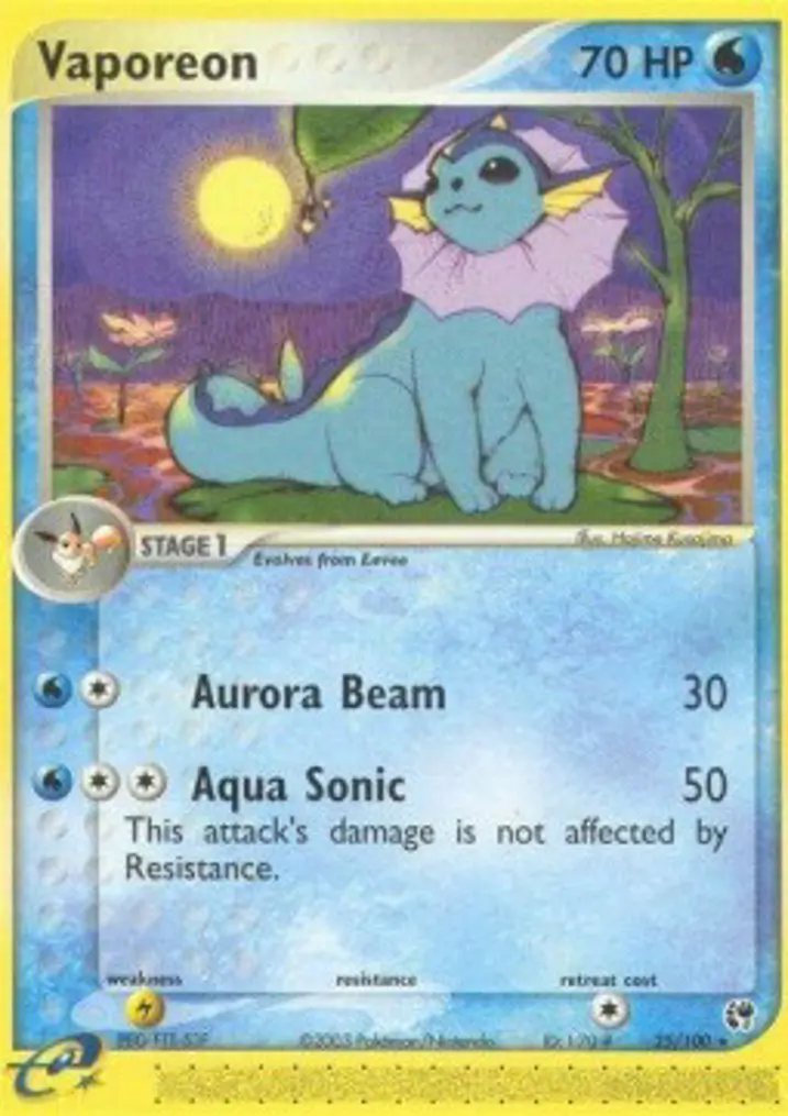 Vaporeon  Single: Pokemon EX Sandstorm Einzelkarte