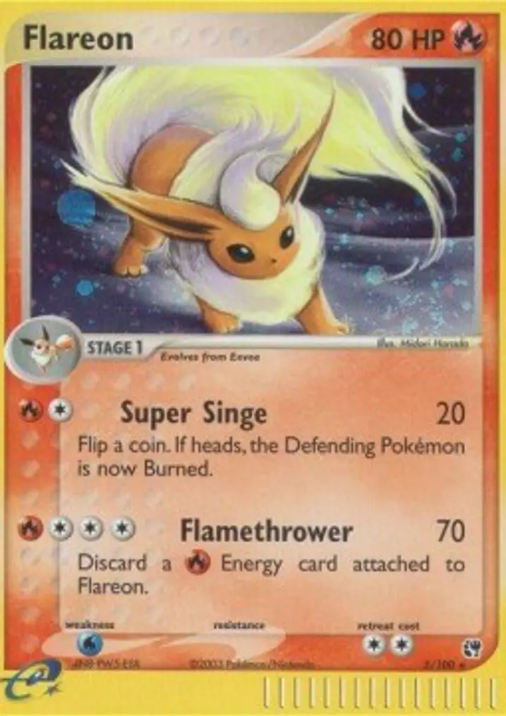 Flareon  Single: Pokemon EX Sandstorm Einzelkarte