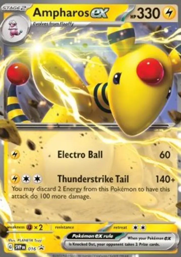Ampharos ex  Single: Pokemon SV Black Star Promos Einzelkarte