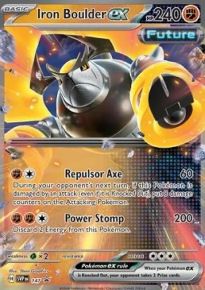 Iron Boulder ex  Single: Pokemon SV Black Star Promos Einzelkarte