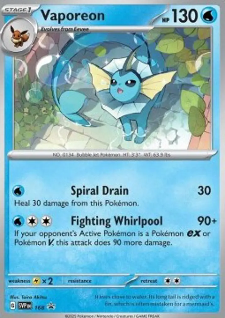 Vaporeon  Single: Pokemon SV Black Star Promos Einzelkarte