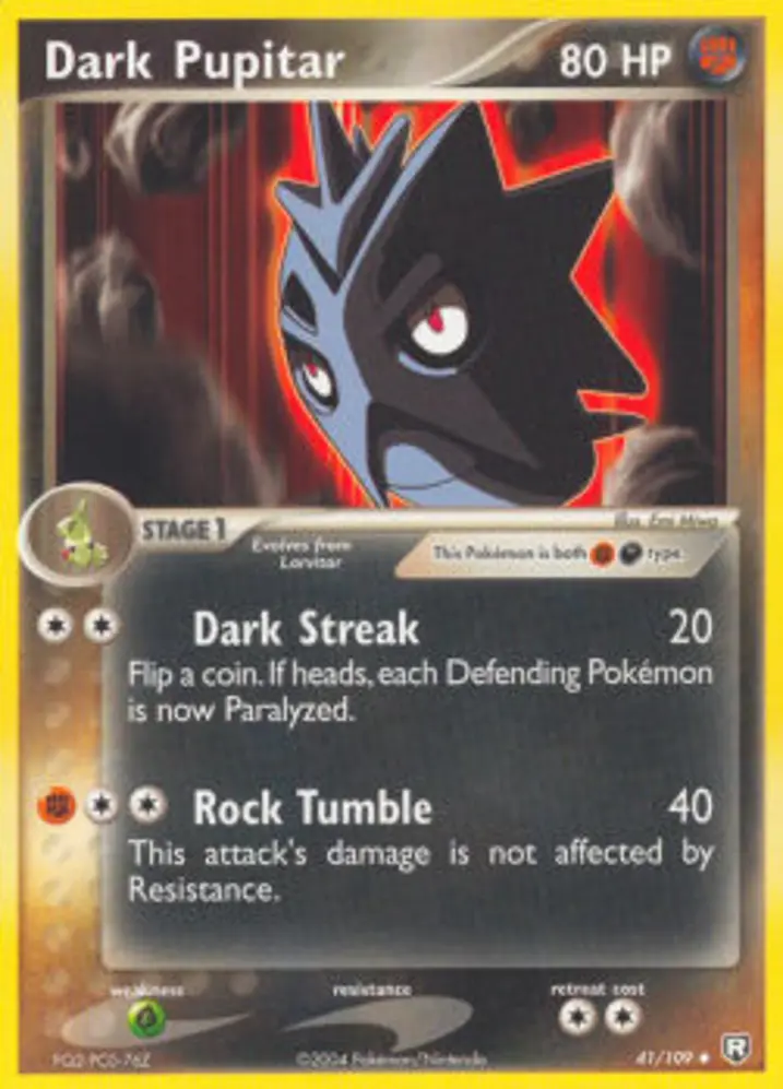 Dark Pupitar  Single: Pokemon EX Team Rocket Returns Einzelkarte