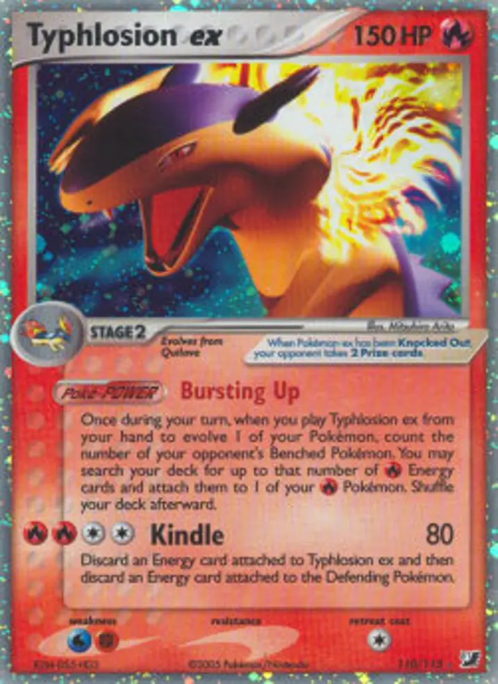 Typhlosion ex  Single: Pokemon EX Unseen Forces Einzelkarte