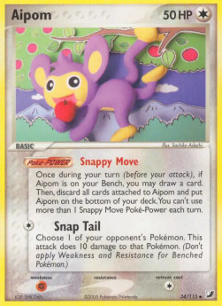 Aipom  Single: Pokemon EX Unseen Forces Einzelkarte