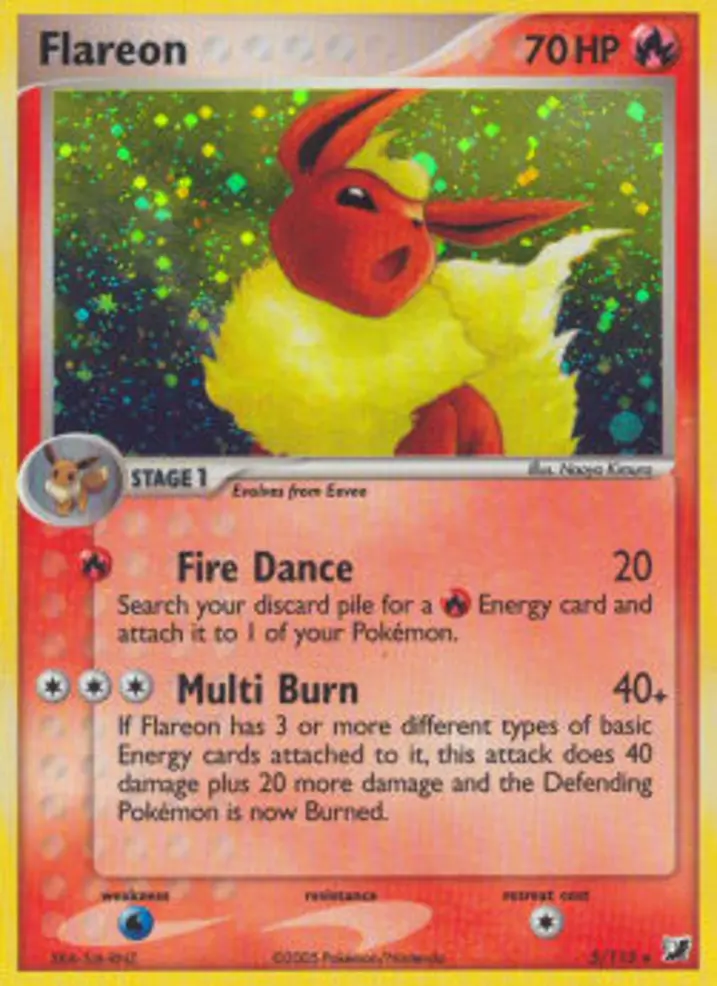 Flareon  Single: Pokemon EX Unseen Forces Einzelkarte