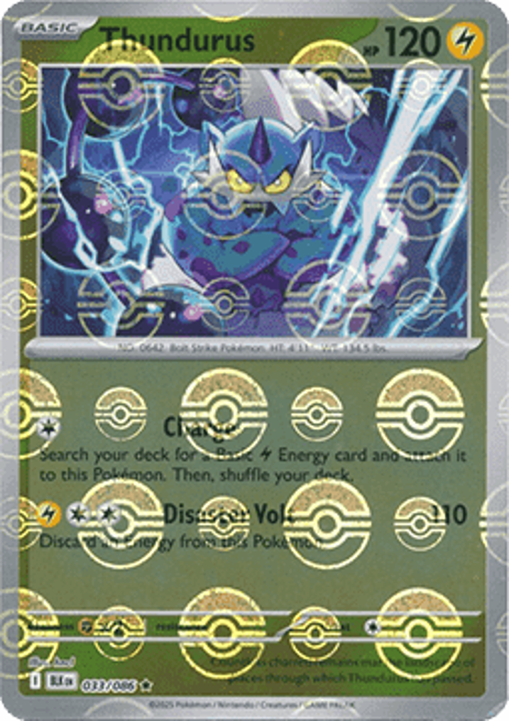 Thundurus  Single: Pokemon Black Bolt: Additionals Einzelkarte