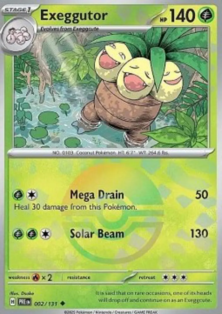 Exeggutor  Single: Pokemon Prismatic Evolutions: Additionals Einzelkarte