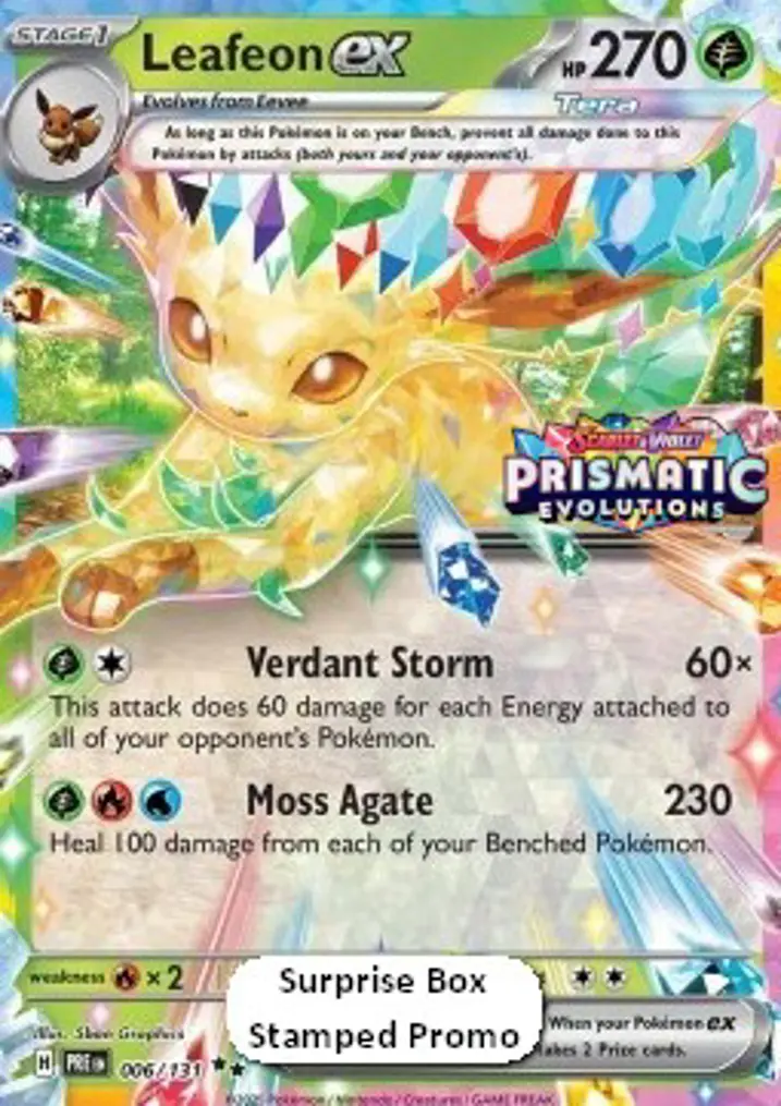 Leafeon ex  Single: Pokemon Prismatic Evolutions: Additionals Einzelkarte