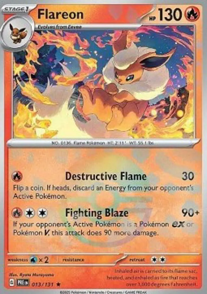 Flareon  Single: Pokemon Prismatic Evolutions: Additionals Einzelkarte
