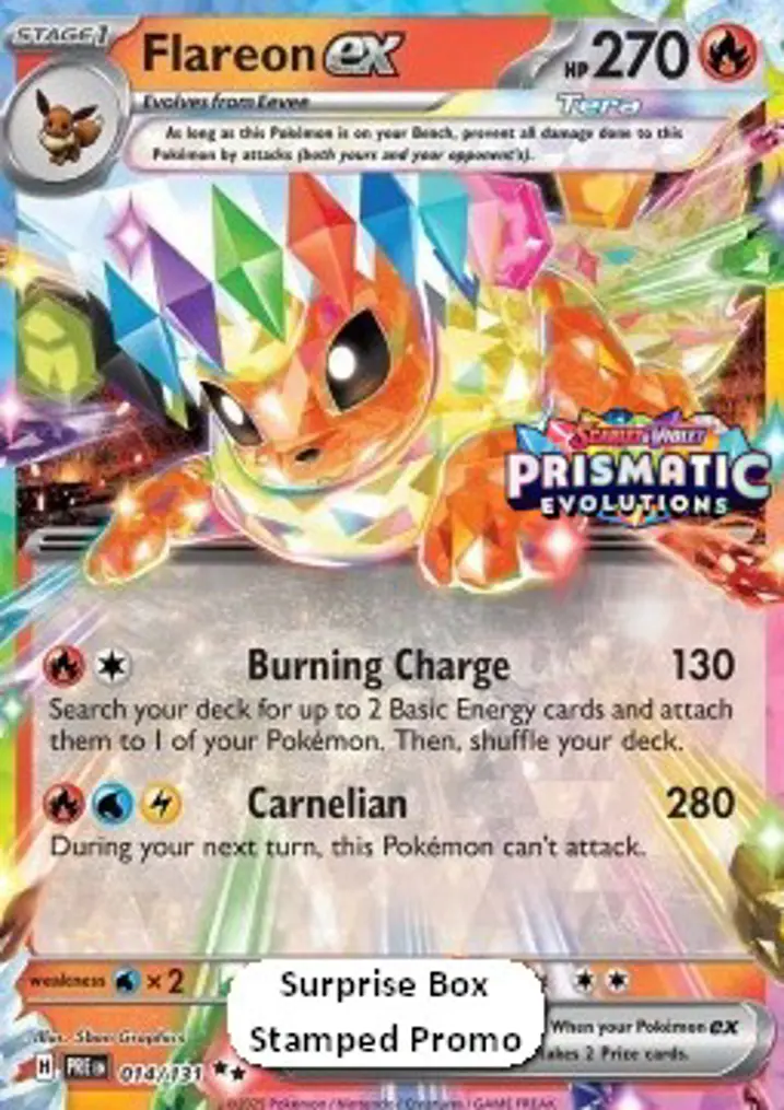 Flareon ex  Single: Pokemon Prismatic Evolutions: Additionals Einzelkarte