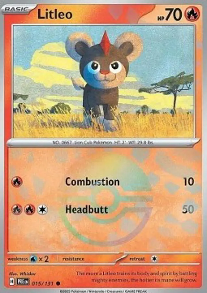 Litleo  Single: Pokemon Prismatic Evolutions: Additionals Einzelkarte