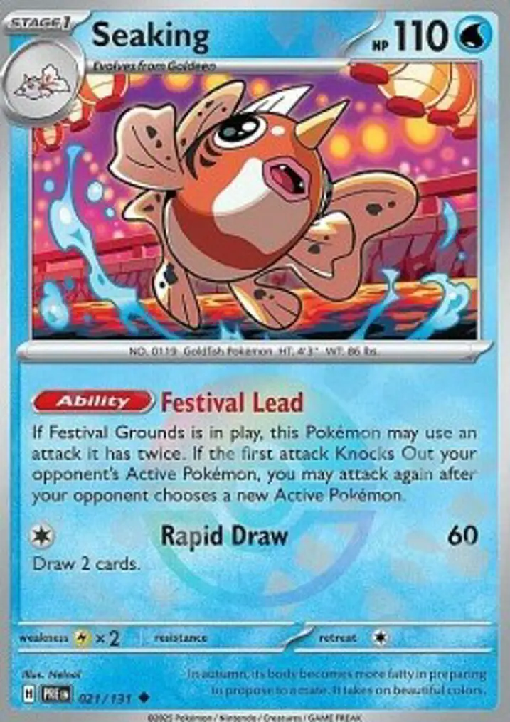 Seaking  Single: Pokemon Prismatic Evolutions: Additionals Einzelkarte